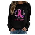 thumbnail image 2 of Lenago Blouses pour Femmes Habillées Décontractées Mode Manches Longues Col Rond Imprimé Sweat-Shirts Hauts Cancer du Sein pour Femmes en Solde, 2 of 5