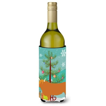 

Highland Cow Christmas Wine Bottle Beverge Insulator Hugger