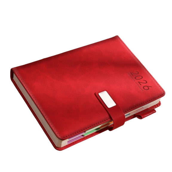 Zeiwohndc 2026 PU Daily Planner Magnetic Button Closure Academic Journal for Planning