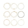 Zhehao 9 Pieces Gold Layered Choker Necklaces Multi-layer Chocker Set for girls