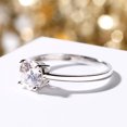 thumbnail image 2 of Kalapi Jewel 1.4 Ct Round Moissanite Ring - White Gold Plated 14K Split Shank Style Wedding Engagement Ring for Women's - Sparkling Solitaire Look Jewelry Ring for Her - Gift Ready Design, 2 of 4