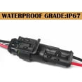 thumbnail image 4 of 10 Pack 2 Pin Way Car Waterproof Electrical Connector Plug, DaKuan AWG Waterproof Wire 1.5mm Series Terminal Connector, 4 of 9