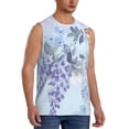 thumbnail image 2 of Pofeuu Bird Butterfly Stripe Print Men's Muscle T-Shirt, Sleeveless, Muscle Tank, Classic Muscle Tee Top For Men Casual Sleeveless Muscle T-Shirt Trendy Clothes-Medium, 2 of 7