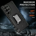 thumbnail image 5 of Decase For Samsung Galaxy S22 Ultra Case 6.8 inch,Armor Shockproof Metal Magnetic Ring Stand Hard PC Cover,Black, 5 of 7