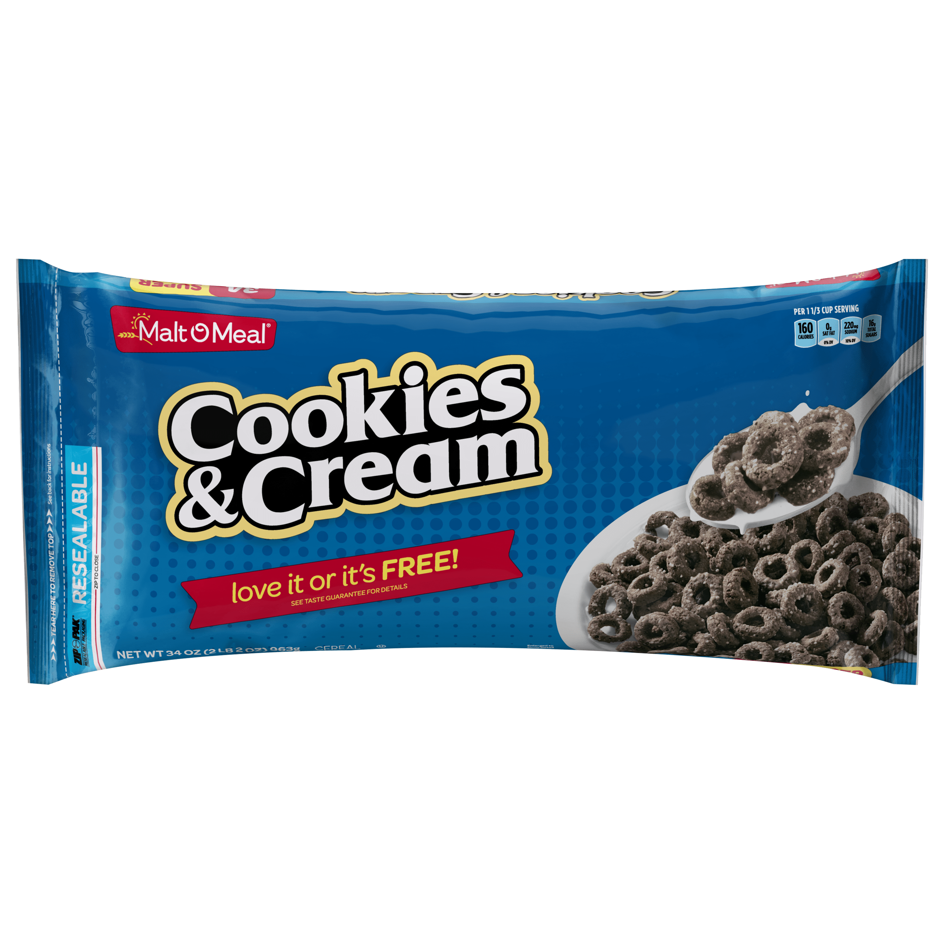 Malt O Meal Cookies Cream 34 Oz Walmart Com