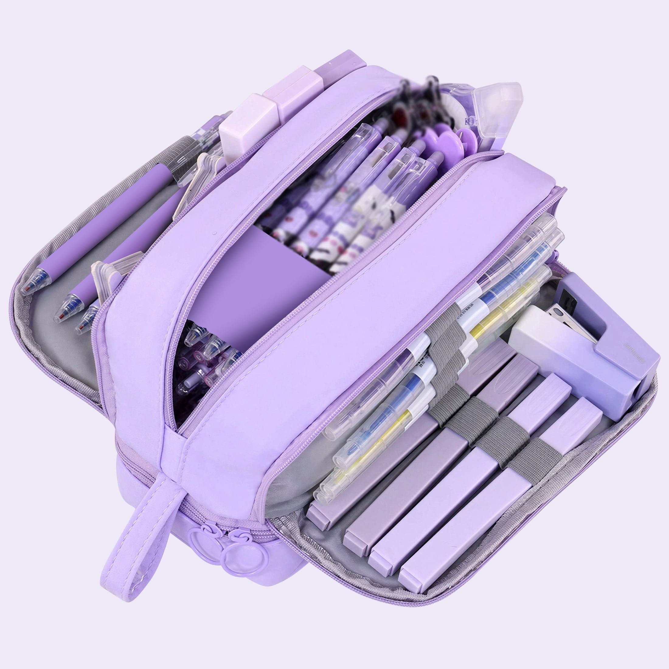 Pencil Pen Case, Large Capacity Pencil Box Multi-Slot Pencil Pouch Bag, Pencil Bag Pen Boxes with 4 Compartments for Kids School Supplies, School Supplies Organizer for Teen Girls