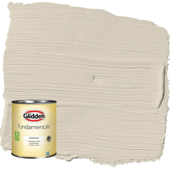 Glidden Fundamentals Cool Concrete / Beige Semi-Gloss Interior Paint, 1 Quart