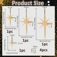thumbnail image 2 of 1 Set 4Pcs Metal Star Wall Decor 8 Pointed Atomic Stars Wall Hangings 3.9/7.9/11.8/13.7 Inch Mid Century Modern Decor Iron Star Wall Accents with Screw for Home Office Wall Decoration Accessories, 2 of 9