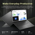 thumbnail image 3 of Dell 16 16'' FHD+ Touchscreen Laptop, AMD Ryzen 7 250, 64GB RAM, 3TB Storage(2TB SSD+1TB Docking Station Set), AMD Radeon Graphics, Backlit Keyboard, Numeric Pad, Win 11 Pro, Black, 3 of 8