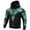 D1-Green840, variant on Men's Viking Zip Up Hooded Jacket Heavy Fleece Sweatshirt Blue Celtic Knot Tribal Print Nordic Street Outerwear With Pocket
