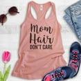 thumbnail image 2 of Mom Hair Don't Care Tank Top, Ladies Racerback Tank Top, Cute Mom Tank, Lazy Mom Tank, Tired Mom Tank, Desert Pink, XX-Large, 2 of 3
