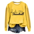 thumbnail image 6 of Godom Crewneck Sweatshirts for Women Trendy Women's Baseball Printed Long sleeve Oversized Pullover Tops Fashion, 6 of 7