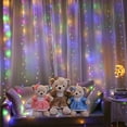 thumbnail image 5 of 300 Lumières de Rideau à LED 9,8 Pieds X 9,8 Pieds, 8 Modes d'Éclairage Guirlande Lumineuse Multicolore avec Télécommande Alimentée par USB, Décoration Intérieure Extérieure pour Maison Fête Noël Chambre-Multicolore, 5 of 5