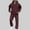 Wine, variant on Fleece Sweatsuits for Men 2 Piece Tracksuit Sets Full Zip Up Hoodies Jacket Athletic Jogger Sweatpants Casual Fall Sport Outfits