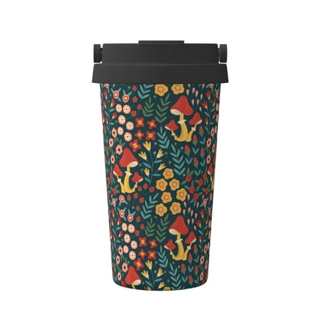 

Junzan Mushrooms And Flowers for Stainless Steel Vacuum Insulated Tumbler - Reusable Insulated Cold Brew Iced Coffee Cup Thermos -Gifts for Women Men Him Her