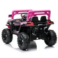 thumbnail image 5 of CIPACHO 12V Powered Ride Ons Four Wheel Drive Leather Electric Kids Car with R/C, Seat Belt four Wheel Absorber, Pink, 5 of 7