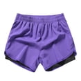 thumbnail image 1 of Pantalones cortos deportivos de secado rápido para hombre, pantalones de fitness falsos de dos piezas, pantalones para correr maratón, bolsillo invisible para teléfono móvil, 1 of 3