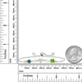 thumbnail image 3 of 925 Silver and 10K Yellow Gold Blue Moissanite Near Colorless White Moissanite Green Peridot and Lab Grown Diamond Tennis Bracelet for Women By Keren Hanan (2.03 cttw, Adjustable up To 9 inch), 3 of 4