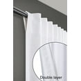 thumbnail image 4 of Bedding Craft White Solid Print Back Tab Room Darkening Kitchen Curtains, 50" x 96" (2 Panels), 4 of 5
