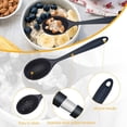 thumbnail image 5 of 2 count  Nonstick Mixing Spoon,  Spoons for Cooking Heat Resistant, Cooking Utensil for Kitchen Cooking Baking Stirring Serving (Black), 5 of 5