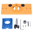 thumbnail image 1 of 35mm Hinge Hole Saw Jig Drilling Guide Cutter Bit Set Woodworking Punching Boring LocatorYellow, 1 of 14