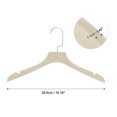 thumbnail image 5 of Perchas de ropa únicas 2 Pcs Percha duradera de cabeza plana blanca, 5 of 5