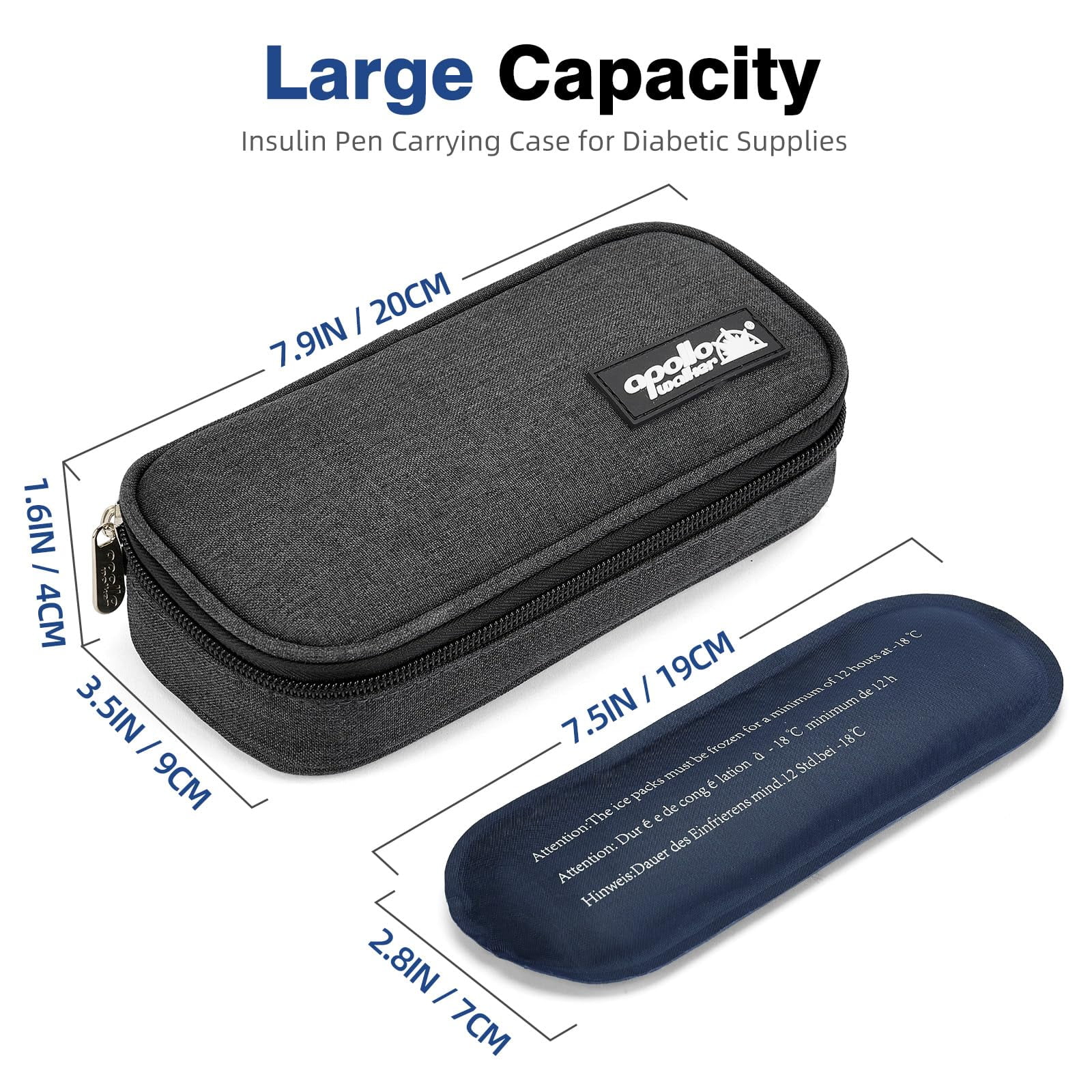 Insulin Travel Cooler Case - Tsa Approved Medication Bag with Ice Packs