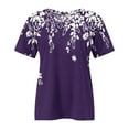thumbnail image 4 of Purple Womens Tops Plus Size V Neck T Shirts Women Short Sleeve Tops Casual Summer Tshirts Loose Fit Tee Shirts for Women, 4 of 4