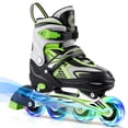 thumbnail image 1 of Patines en línea Gonex Green L para niñas y niños con iluminación, 1 of 8