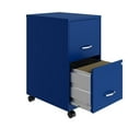 thumbnail image 4 of Pemberly Row 18" 2-Drawer Metal Mobile Smart Vertical Filing Cabinet in Blue, 4 of 6