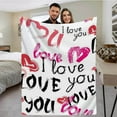 thumbnail image 2 of Hfolob Valentines Day Blanket Flannel Valentine's Day Decoration Blanket Air Conditioning Blanket （130X150Cm） Room Decor, 2 of 4