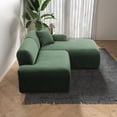 thumbnail image 3 of Chapman Upholstered Corduroy Fabric Living Room Right Sectional Sofa in Green, 3 of 6