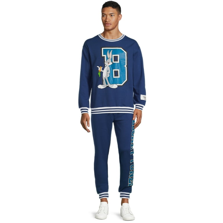 Looney Tunes Men's Bugs Bunny Varsity Crew Sweatshirt, Sizes Looney Tunes Men's Bugs Bunny Varsity Crew Sweatshirt, Sizes