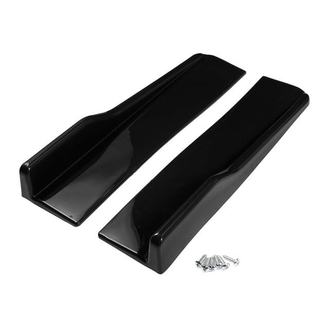 Kit de difusor divisor de faldones laterales para automóvil Unique Bargains de 45 cm/17.72 in, universal, negro brillante