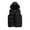 Black, variant on FNFHFY Womens Puffer Vest Plus Size Sleeveless Puffer Jacket Color Block Zip Up Winter Coat Thicken Padded Coats with Detachable Hood
