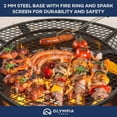 thumbnail image 5 of OLYMPIA OUTDOORS 47-Inch Steel Fire Pit with Grill for Outdoor Wood Burning, Black, 5 of 10
