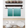 thumbnail image 3 of Teal Green Ombre Kitchen Dish Towels for Drying Dishes Set of 2, Contemporary Gradient Abstract Art Waffle Weave Microfiber Hand Tea Bathroom Towels Quick Dry & Absorbent Towel 15.7x23.6, 3 of 7