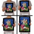 thumbnail image 7 of IBA Indianbeautifulart Radha Krishna Picture Frame Religious Poster Black Wall Frame Deity Photo Frame Wall Decor&nbsp;For Home/ Office/ Temple-6 x 8 Inches, 7 of 7