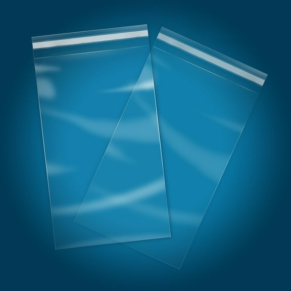 500 Pcs -12" x 18" Clear Plastic Cellophane Bags-Resealable Self Sealing Cello Poly Bags for Prints, Photos, Documents,