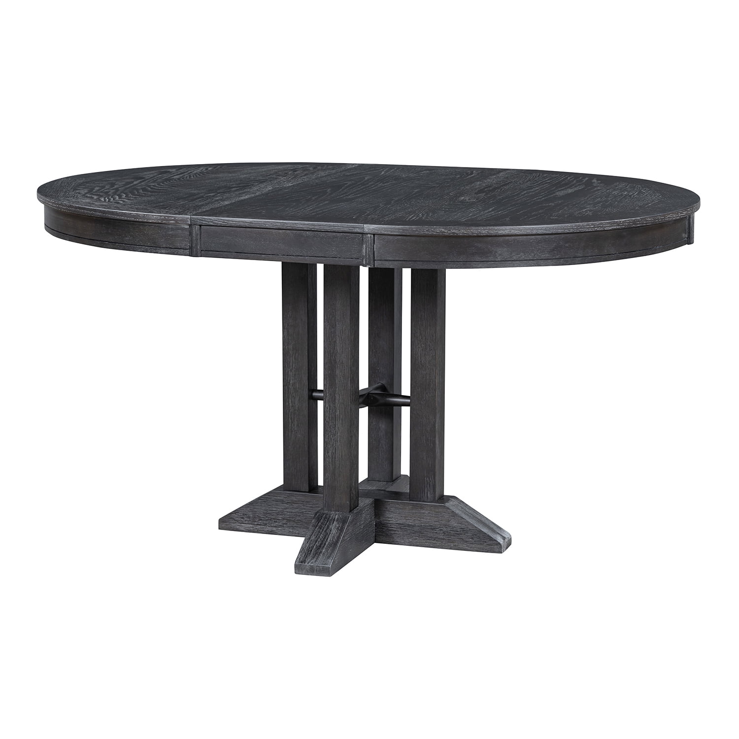 Kepooman 5 Piece Dining Table Set, Extendable Round Table and 4 Upholstered Chairs, Kitchen Table and Chairs for 4 Persons, Black Kepooman 5 Piece Dining Table Set, Extendable Round Table and 4 Upholstered Chairs, Kitchen Table and Chairs for 4 Persons, Black
