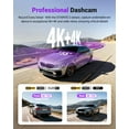 thumbnail image 5 of Vantrue AI Dash Cam 4K+4K w/ADAS & BSD,Dual STARVIS 2 Dash cam Front and Rear, 2 Channel HDR Dashcam, PlatePix Night Vision, 5G WiFi, Voice Control, GPS, 24H Buffered Parking Mode,1TB Max, 5 of 9