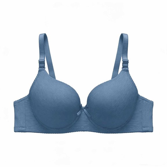 qelini Underwire Push up Bras for Women Lightly Lined Smooth Full Coverage T-Shirt Bra with Adjustable Straps