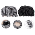 thumbnail image 4 of Shisuyan 2pcs Solid Color Makeup Hair Adjustable Hair Bonnet Night Sleeping, 4 of 8
