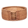 thumbnail image 2 of Rattan astacup montaña, 5 piezas exquisitas Artesanía fácil Mantenimiento de Mantenimiento Holgado de Bebada de Ratán aislado Con Canasta para la cocina, 2 of 7