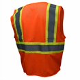 thumbnail image 4 of Radians SV22-2ZOM-L Polyester Mesh Economy Class 2 High Visibility Zipper Closure Vest with Two-Tone Trim, Large, Orange, 4 of 4