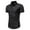 Black, variant on TopLLC Men's Short Sleeve Dress Shirts Casual Button Down Polo Shirts Wrinkle-Free Business Shirt