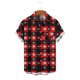 thumbnail image 5 of Blusa y camisa de manga corta con cuello vuelto para hombre, blusa informal de moda con cuello vuelto, blusa estampada de manga corta con botones, blusa de poliéster para hombre, 5 of 5
