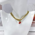 thumbnail image 2 of Christmas Pendant Choker Necklaces for Women Ladies Statement Cute Deer Wreath Snowflake X-Mas Tree Cute Drop Jingle Bell Necklace for Daughter Wife Mother Holiday Party Family Favors Gift, 2 of 12