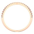thumbnail image 3 of 0.245 ct Round Cut Simulated Diamond Statement 18K Rose Gold Womens Engagement Ring, 3 of 5