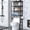 Black, variant on Over-The-Toilet Storage Shelves, 4-Tier Bathroom Organizer Shelf Over Toilet with Adjustable Feet Pad and Basket, Freestanding Space Saver Bathroom Storage Rack Above Toilet (Vintage Brown)